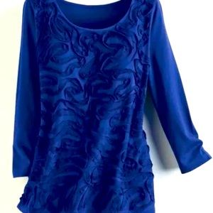 NWOT Seventh Avenue Jessica Blue Top